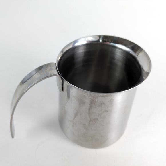 Krups 18-8 Stainless Steel 12oz Syrup Frothing Pitcher Creamer Italian Style - Picture 2 of 8